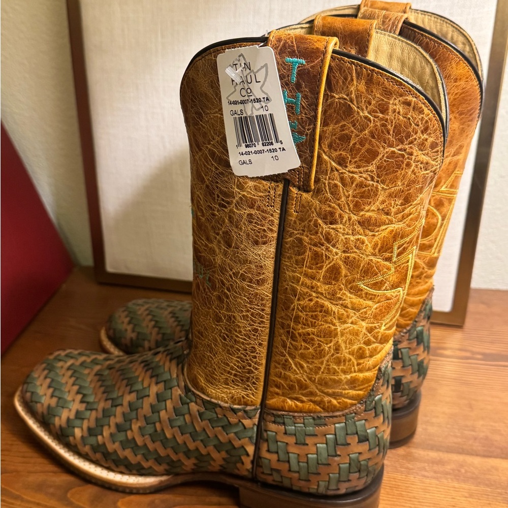 Tin Haul Ladies Horse Sole Sq Toe Boots - Picture 8 of 13